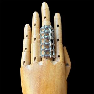 Vintage Metal Skeleton Ribcage Ring